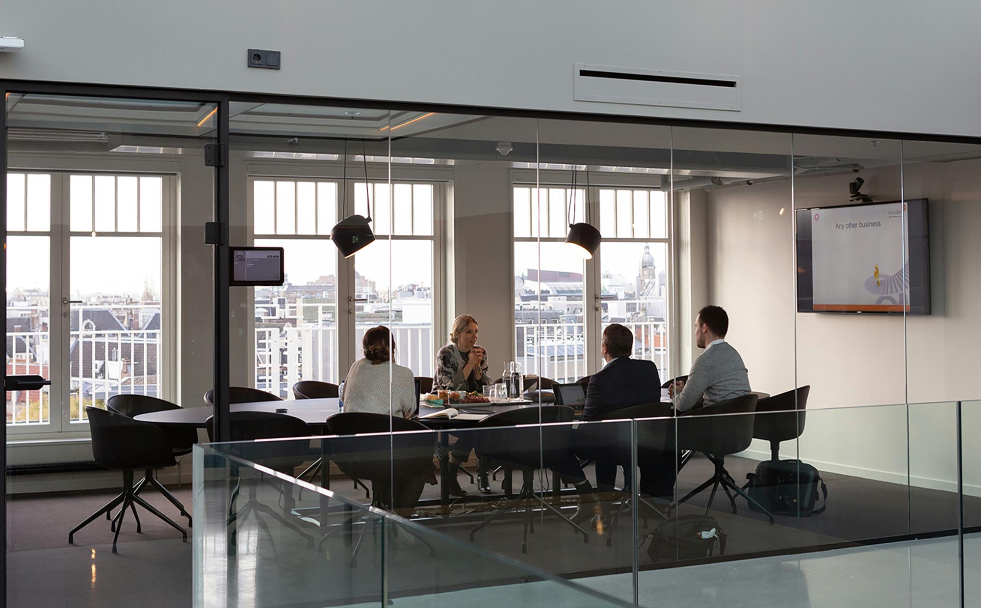 A board chair reviewing an independent organizational assessment